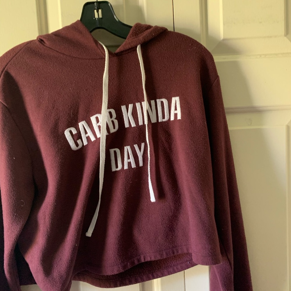 Carb kinda day red cropped sweatshirt